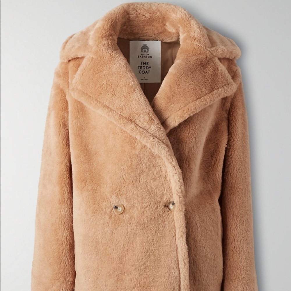 🆕 Aritzia Babaton Teddy Coat Short sz 1 xxs xs